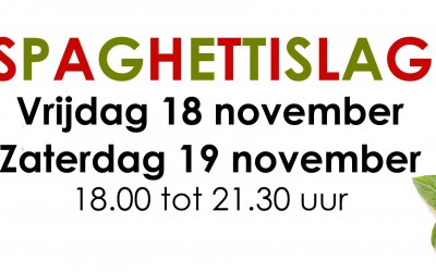 Welkom op de spaghettislag op 18 en 19 november 2016